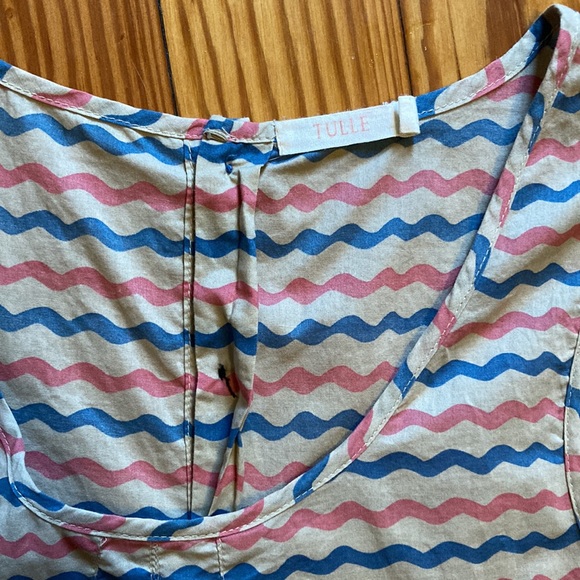 Tulle by Anthropologie squiggle stripe top, size small - Picture 6 of 12